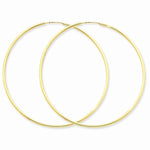 Load image into Gallery viewer, 14k Yellow Gold Large Classic Endless Round Hoop Earrings 55mm x 1.5mm
