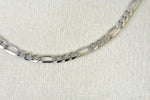 画像をギャラリービューアに読み込む, 14K White Gold 4mm Figaro Bracelet Anklet Choker Necklace Pendant Chain
