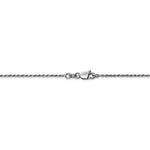 Load image into Gallery viewer, 10k White Gold 1.20mm Polished Diamond Cut Rope Choker Necklace Pendant Chain
