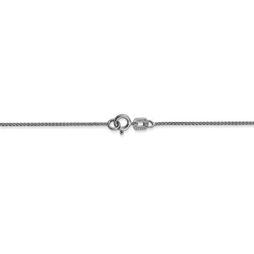 14k white gold 0.8mm spiga wheat choker necklace pendant chain