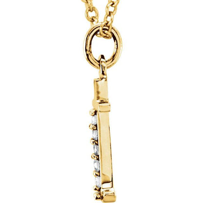 14k yellow rose white gold .025 ctw diamond tiny petite lowercase letter t initial alphabet pendant charm necklace