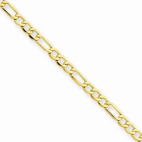 14K Yellow Gold 2.25mm Flat Figaro Bracelet Anklet Choker Necklace Pendant Chain