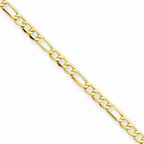 14k yellow gold 2.25mm flat figaro bracelet anklet choker necklace pendant chain
