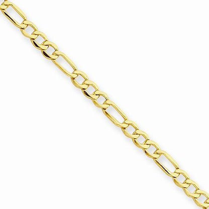 14k yellow gold 2.25mm flat figaro bracelet anklet choker necklace pendant chain