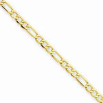 Load image into Gallery viewer, 14K Yellow Gold 2.25mm Flat Figaro Bracelet Anklet Choker Necklace Pendant Chain
