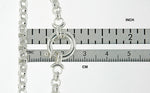 Load image into Gallery viewer, Sterling Silver 4mm Fancy Link Rolo Bracelet Chain Spring Ring Clasp 7 inches
