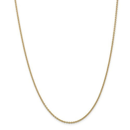14k yellow gold 2mm cable bracelet anklet choker necklace pendant chain lobster clasp