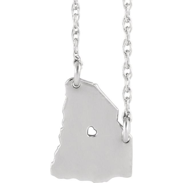 14k gold 10k gold silver south carolina sc state map necklace heart personalized city