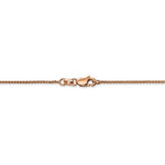 이미지를 갤러리 뷰어에 로드 , 14k Rose Gold 1mm Diamond Cut Wheat Spiga Choker Necklace Pendant Chain Lobster Clasp
