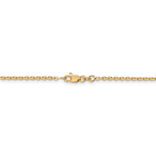 14k yellow gold 1.65mm diamond cut cable bracelet anklet choker necklace pendant chain