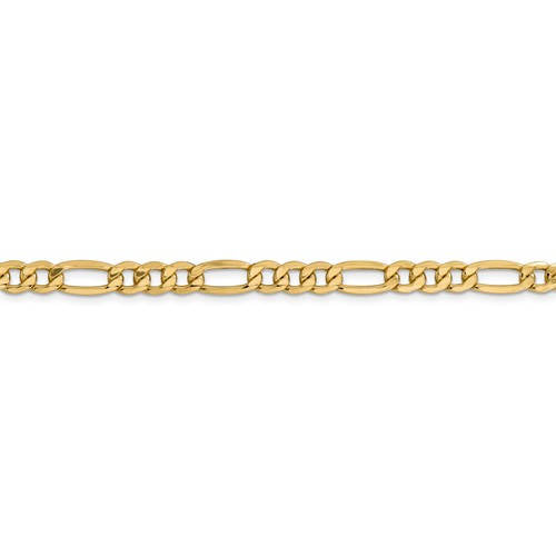14k yellow gold 6mm lightweight figaro bracelet anklet choker necklace chain