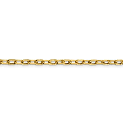 14K Yellow Gold 3.7mm Open Link Cable Bracelet Anklet Necklace Pendant Chain