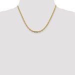 Carregar imagem no visualizador da galeria, 14K Yellow Gold 3.7mm Open Link Cable Bracelet Anklet Necklace Pendant Chain
