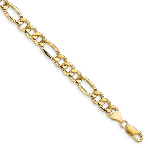 14K Yellow Gold 8.5mm Lightweight Bracelet Anklet Choker Necklace Pendant Chain