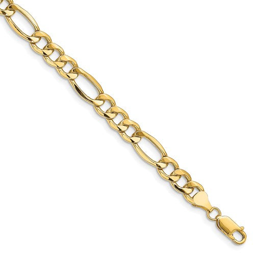 14k yellow gold 8.5mm lightweight bracelet anklet choker necklace pendant chain