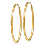 Kép betöltése a galériamegjelenítőbe: 14k Yellow Gold Round Endless Hoop Earrings 27mm x 1.25mm
