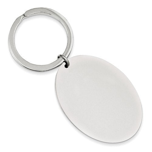 engravable sterling silver oval key holder ring keychain personalized engraved monogram