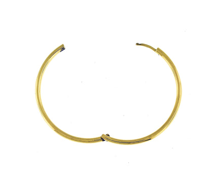14k solid yellow rose white gold 38.7mm round endless hinged hoop earrings custom made to order