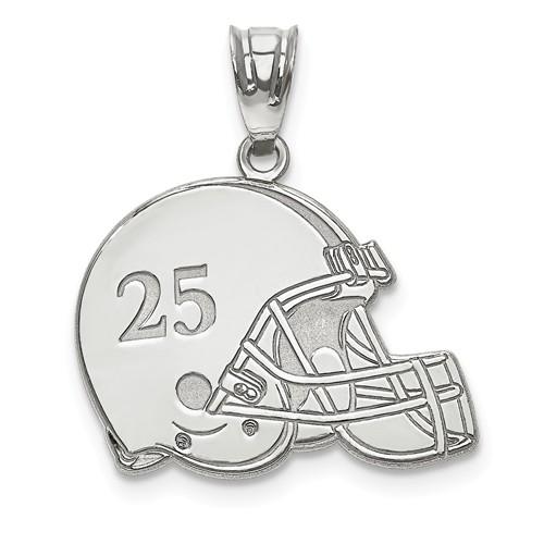 14k 10k gold sterling silver football helmet personalized pendant