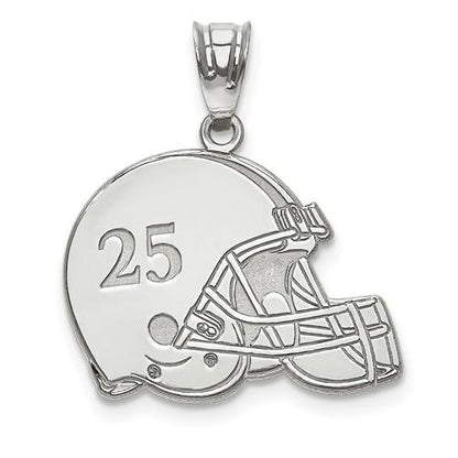 14k 10k gold sterling silver football helmet personalized pendant