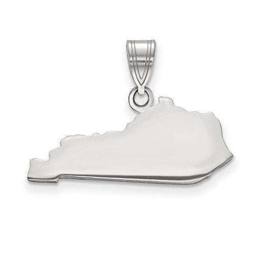 14k gold or sterling silver kentucky ky state map pendant charm personalized monogram