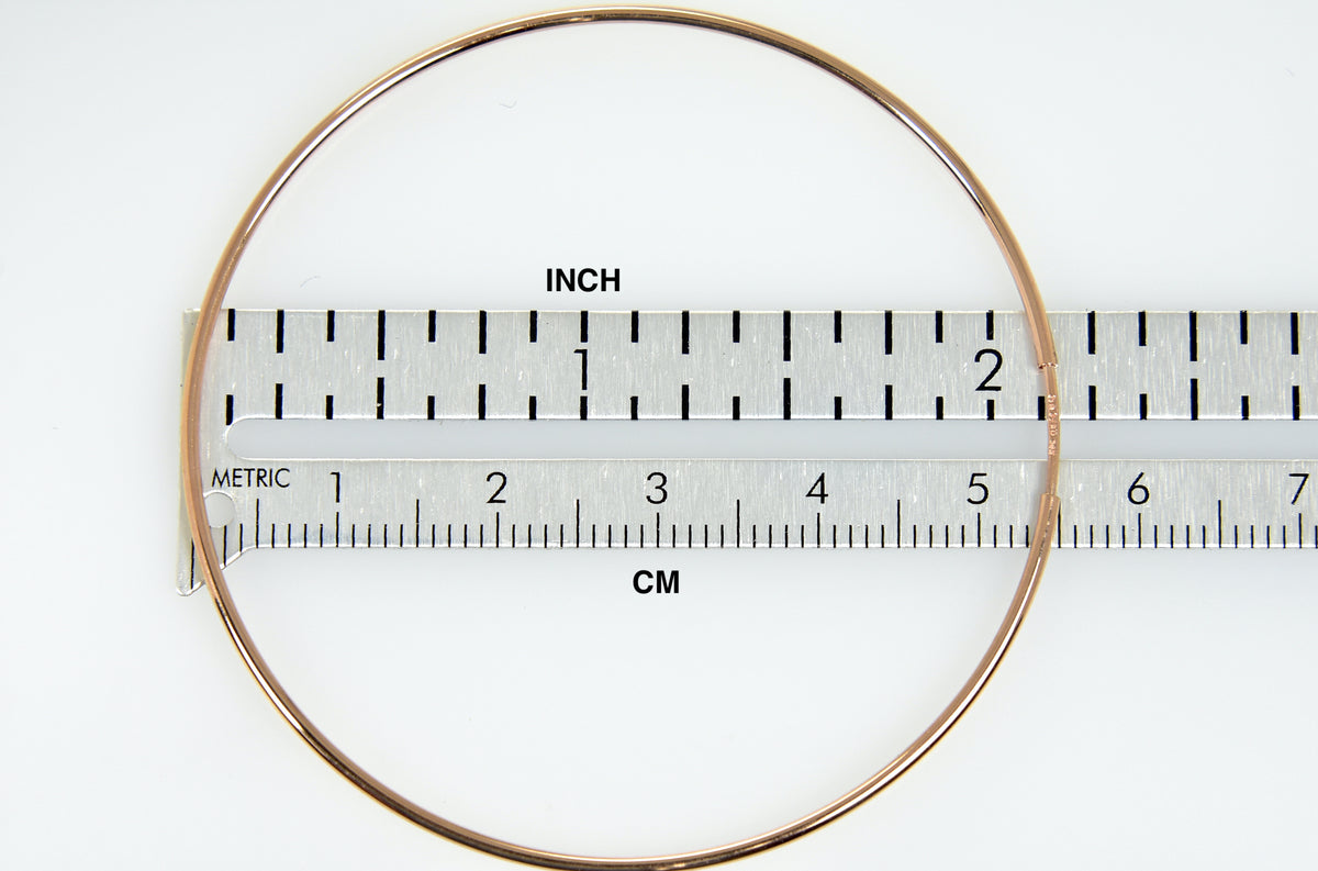 14k rose gold classic endless round hoop earrings 52mm x 1.25mm
