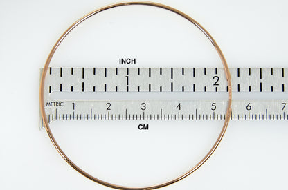 14k rose gold classic endless round hoop earrings 52mm x 1.25mm