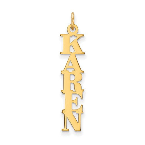 14k 10k yellow rose white gold sterling silver nameplate pendant charm personalized
