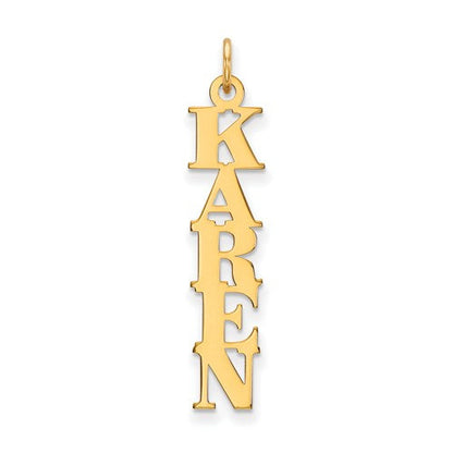14k 10k yellow rose white gold sterling silver nameplate pendant charm personalized