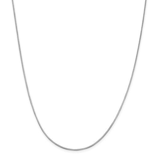 14K White Gold 1.40mm Octagonal Snake Bracelet Anklet Choker Necklace Pendant Chain