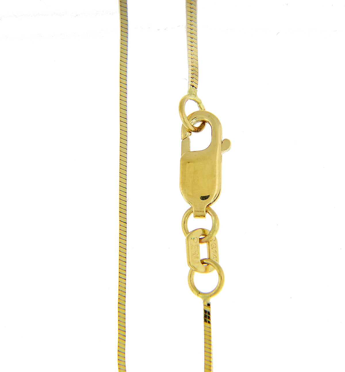 14k yellow gold 1mm octagonal snake bracelet anklet choker necklace pendant chain