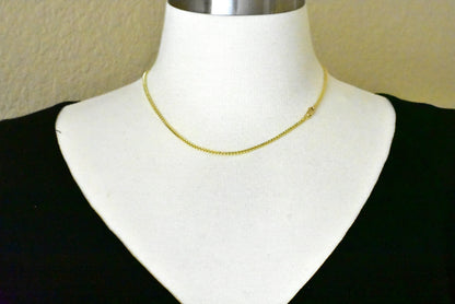 14k yellow gold 1.9mm box bracelet anklet choker necklace pendant chain
