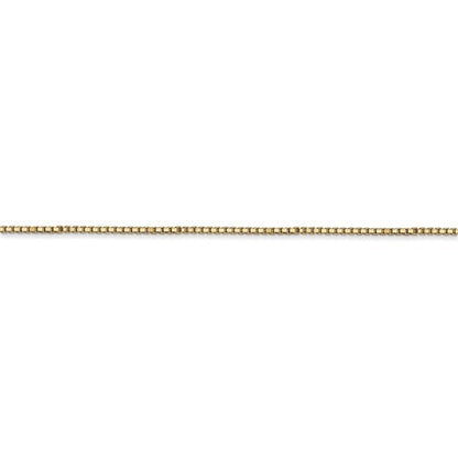 14k yellow gold 1mm box bracelet anklet choker necklace pendant chain