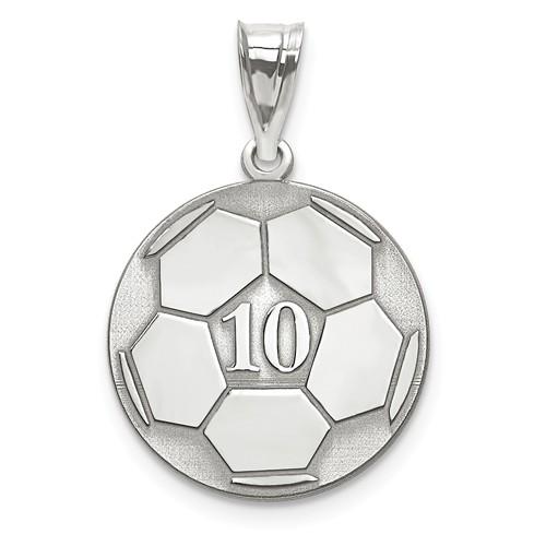 14k 10k gold sterling silver soccer ball personalized engraved pendant
