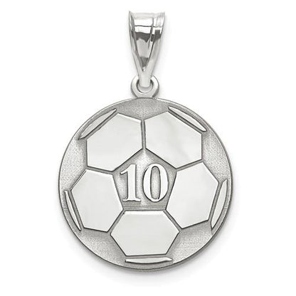 14k 10k gold sterling silver soccer ball personalized engraved pendant