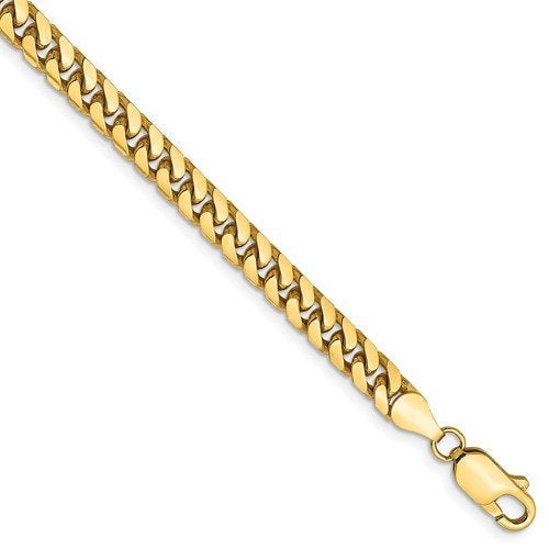 14k yellow gold 4.3mm miami cuban link bracelet anklet choker necklace pendant chain