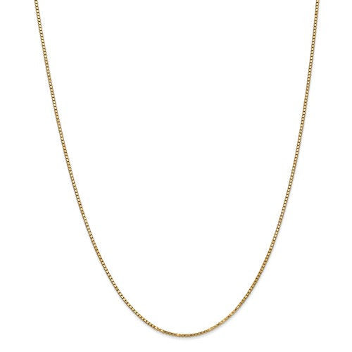 14k yellow gold 1.3mm box bracelet anklet choker necklace pendant chain
