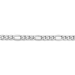 Indlæs billede til gallerivisning 14K White Gold 5.75mm Lightweight Figaro Bracelet Anklet Choker Necklace Pendant Chain
