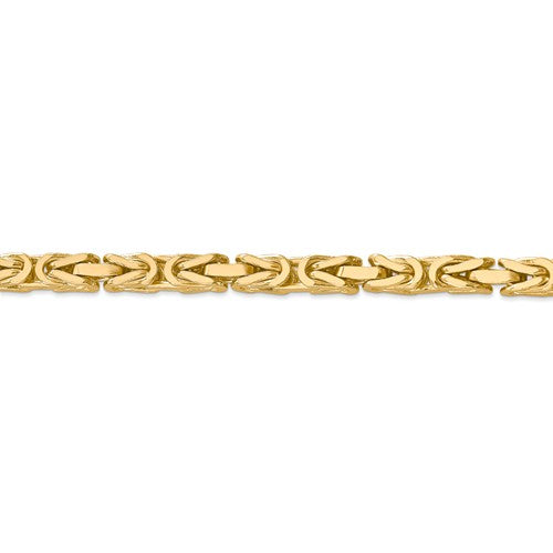 14k solid yellow gold 5.25mm byzantine bracelet anklet necklace choker pendant chain