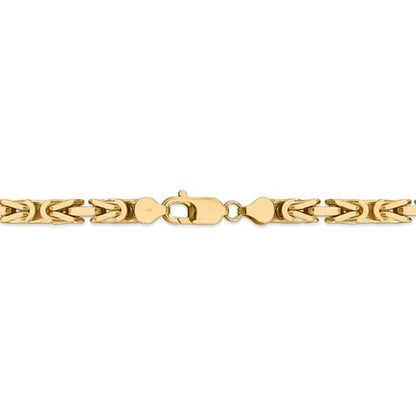 14k solid yellow gold 5.25mm byzantine bracelet anklet necklace choker pendant chain