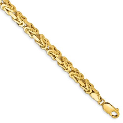 14k solid yellow gold 5.25mm byzantine bracelet anklet necklace choker pendant chain