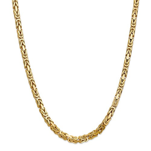 14k solid yellow gold 5.25mm byzantine bracelet anklet necklace choker pendant chain