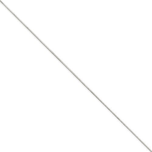 14k white gold 0.80mm octagonal snake bracelet anklet choker necklace pendant chain