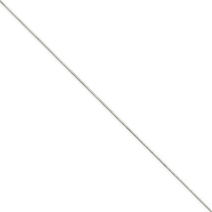 14k white gold 0.80mm octagonal snake bracelet anklet choker necklace pendant chain