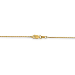 14K Yellow Gold 0.7mm Box Bracelet Anklet Choker Necklace Pendant Chain