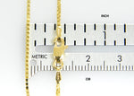 画像をギャラリービューアに読み込む, 14K Yellow Gold 1.3mm Box Bracelet Anklet Choker Necklace Pendant Chain
