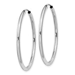 Load image into Gallery viewer, 14k White Gold Round Endless Hoop Earrings 34mm x 2mm
