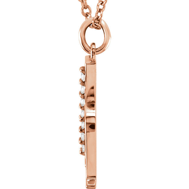 14k yellow rose white gold .04 ctw diamond tiny petite lowercase letter h initial alphabet pendant charm necklace