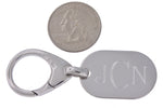 이미지를 갤러리 뷰어에 로드 , Engravable Sterling Silver Key Holder Ring Keychain Personalized Engraved Monogram

