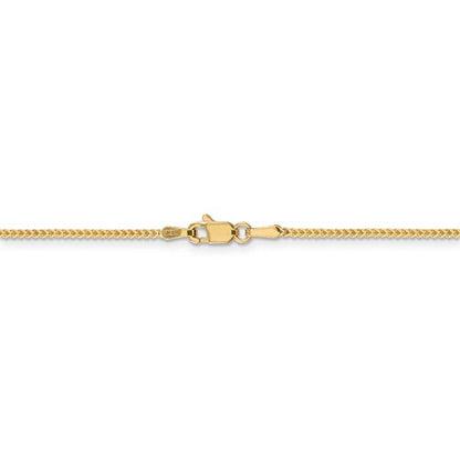 14k yellow gold 1mm franco bracelet anklet choker necklace pendant chain